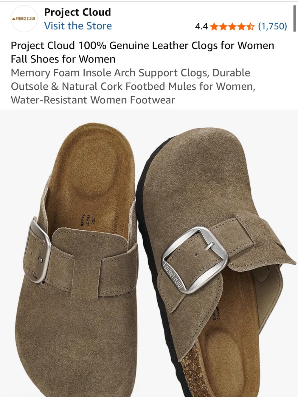Project Cloud Leather Clogs